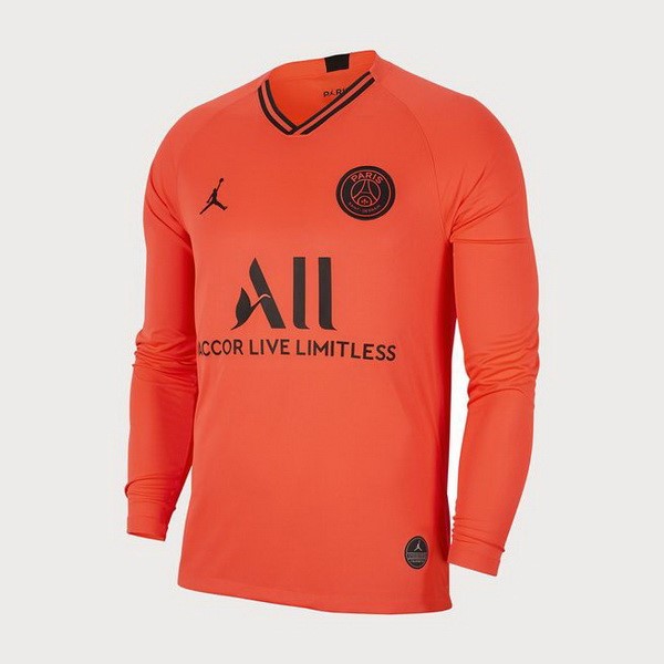 Camiseta Paris Saint Germain Replica Segunda Ropa ML 2019/20 Naranja